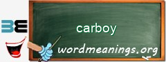 WordMeaning blackboard for carboy